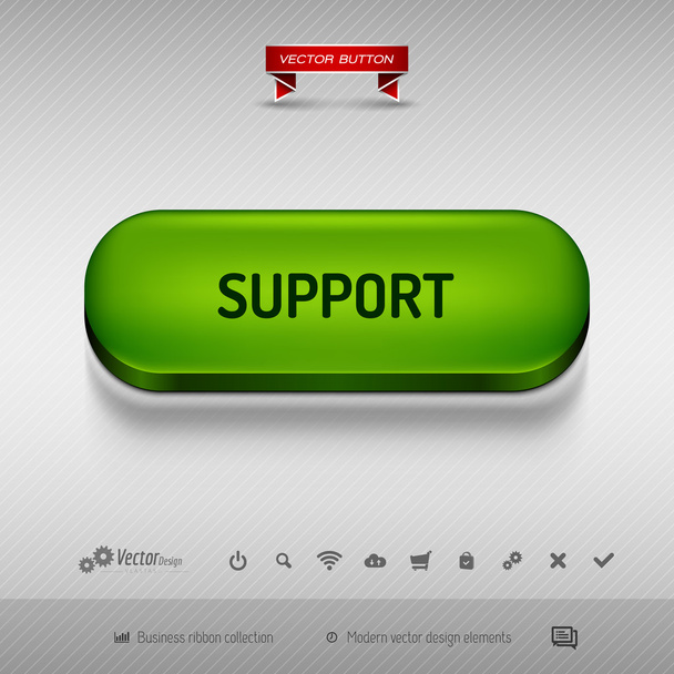 Green button for webdesign or app. Vector design elements. - Vecteur, image