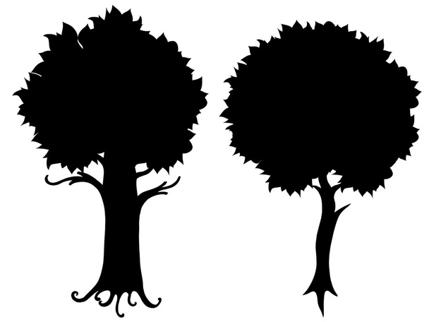 tree silhouette vector - Διάνυσμα, εικόνα