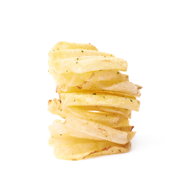 Stack pile of potato chips isolated - Foto, immagini