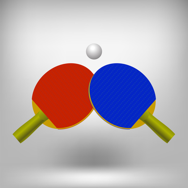 twee ping pong rackets - Vector, afbeelding