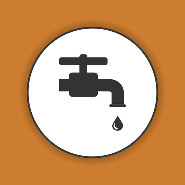 Tap icon. Flat design style. - Vector, Image