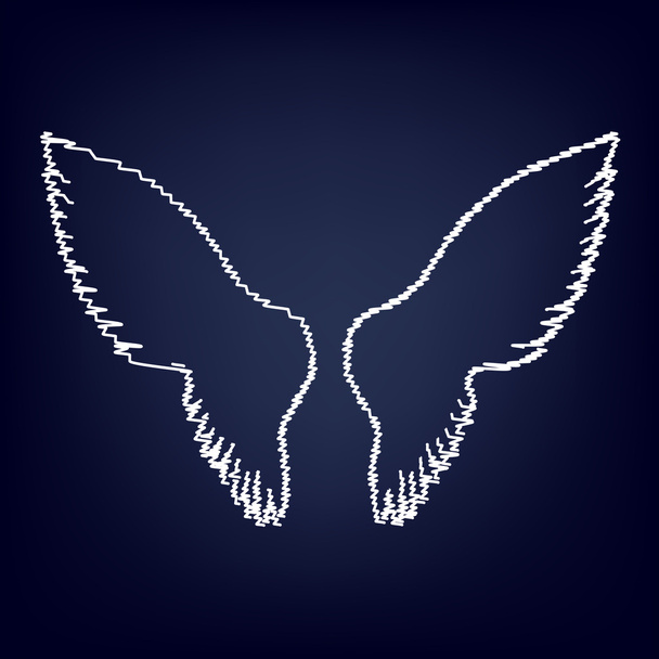 Signes d'ailes. icône de style plat
 - Vecteur, image
