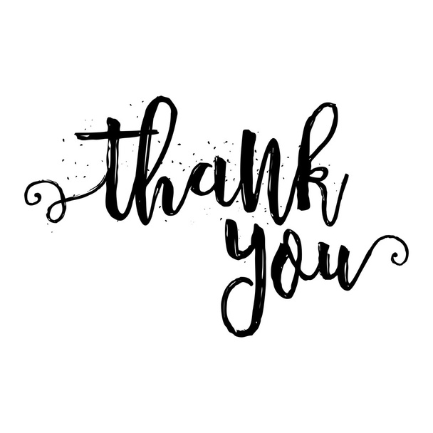 Thank You calligraphy sign. - Vecteur, image