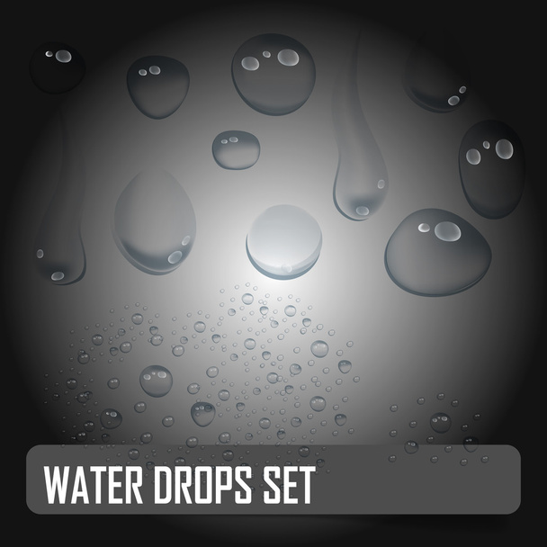 Gocce di acqua dolce chiara pioggia realistico set isolato vettore illus
 - Vettoriali, immagini