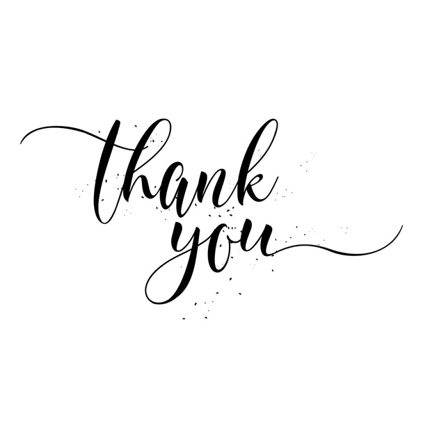 Thank You calligraphy sign. - Vector, afbeelding