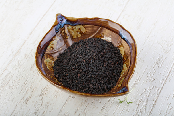 Ziarna sezamu czarnego - Zdjęcie, obraz