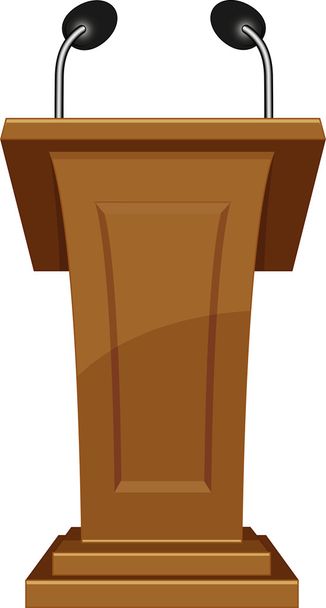 wood podium vector  - ベクター画像