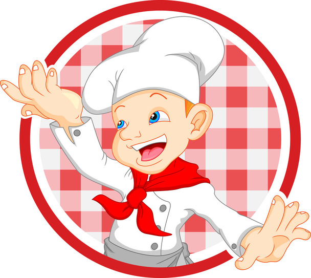 boy chef cartoon - Vector, Image