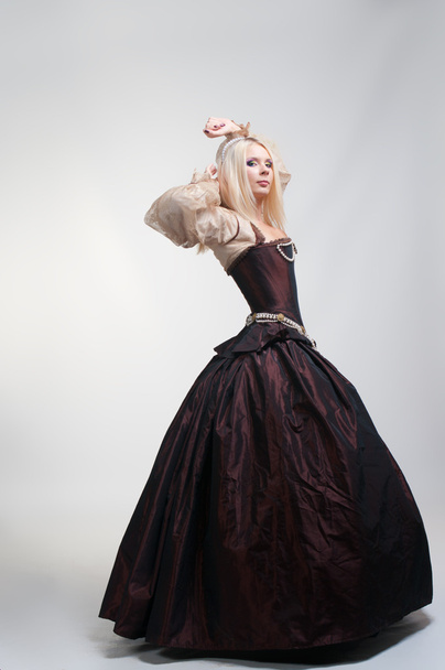 Девушка в средневековом красивом платье
 - Фото, изображение