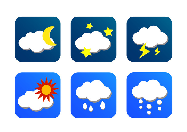 weather icon with blue background - Vetor, Imagem