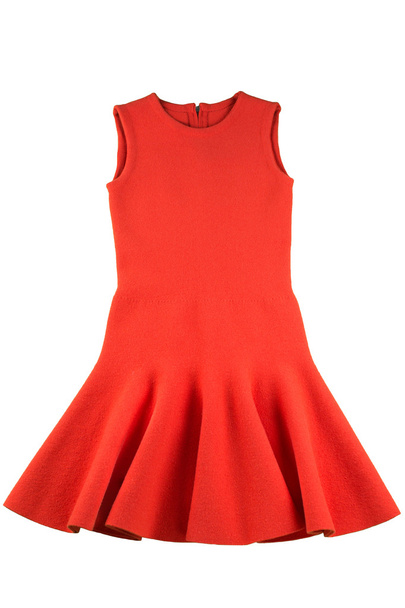 Red jersey dress isolated - Photo, Image