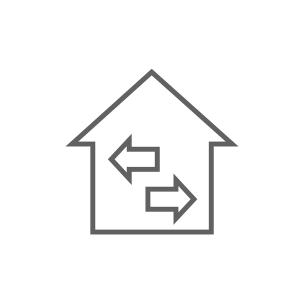 Property resale line icon. - Вектор, зображення