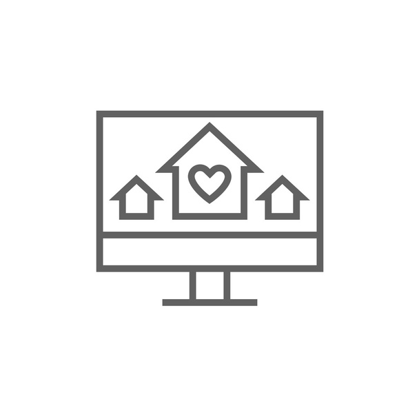 Smart house technology line icon. - Vettoriali, immagini