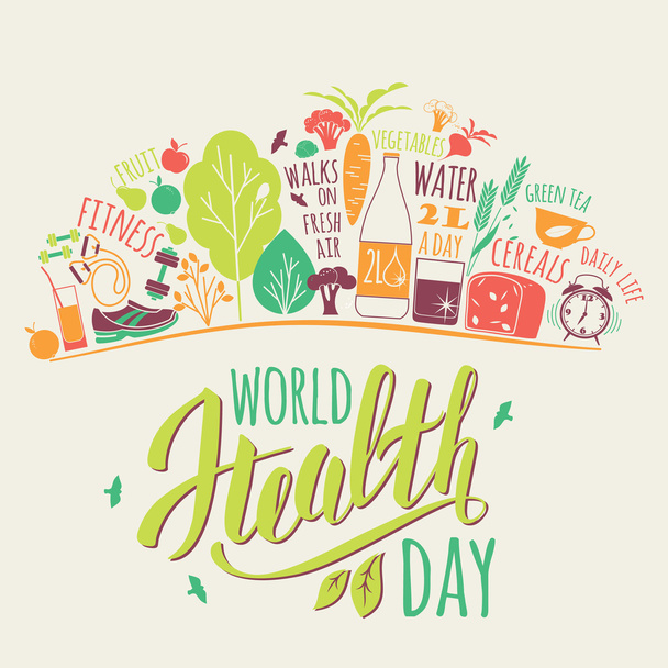 World health day concept. - Vector, Image