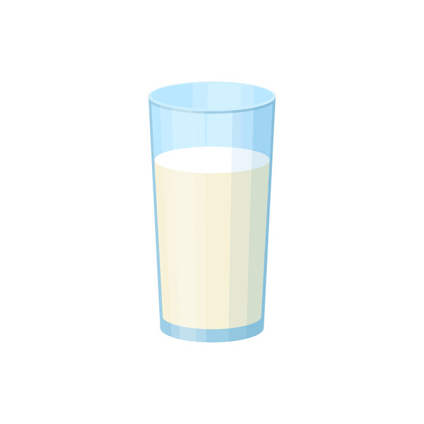 Glass of milk iicon, cartoon style - Vector, afbeelding
