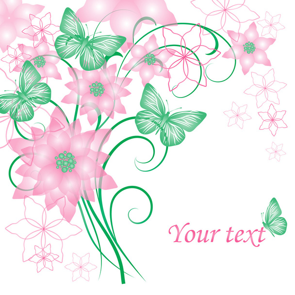 Beautiful floral background. - Vector, Image