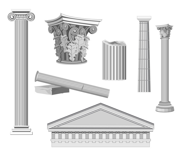 Elementos arquitectónicos antigos
 - Vetor, Imagem