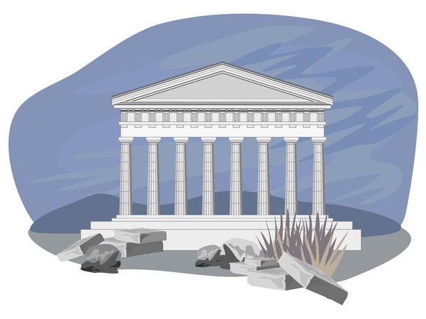 Античний храм руїни
 - Вектор, зображення