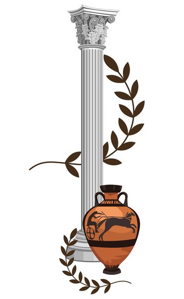 Antiikki Kreikan symbolit
 - Vektori, kuva