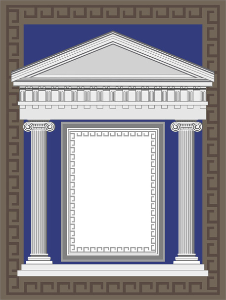 旧式なギリシャの寺院 - ベクター画像