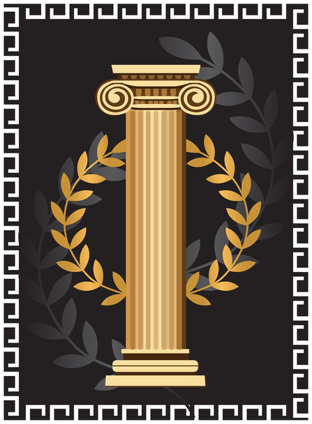 Columna jónica antigua
 - Vector, imagen