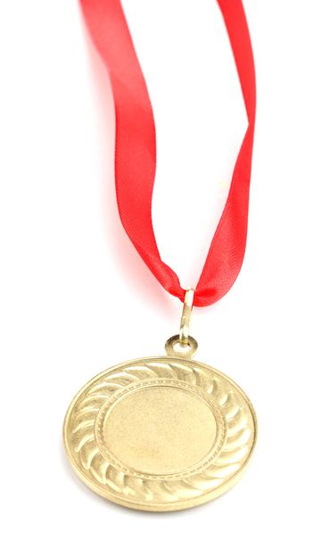 Gold medal isolated on white - Foto, Imagen