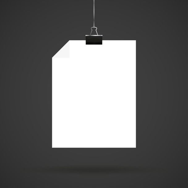Valkoinen paperiarkki, jossa kirjainliittimiä mustalla pohjalla
 - Vektori, kuva
