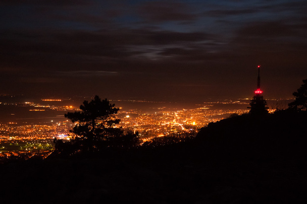Nitra Stadt bei Nacht - Foto, Bild