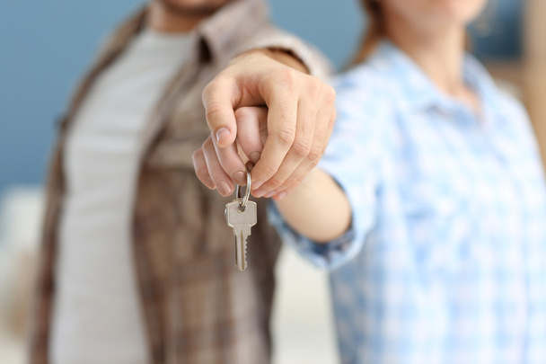 couple holding keys - Photo, Image