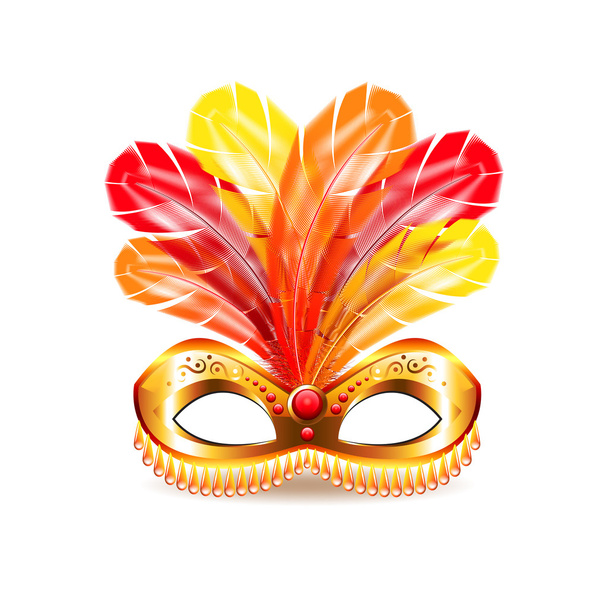 Karneval maska izolovaných na bílém vektor - Vektor, obrázek