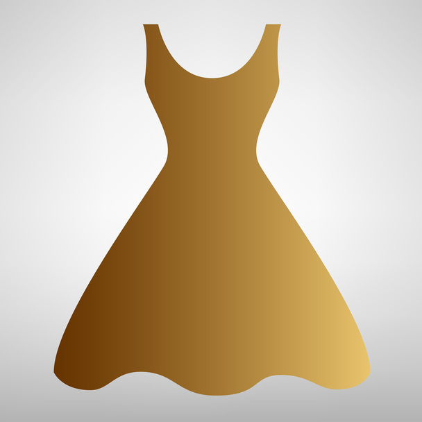Vrouw jurk teken - Vector, afbeelding