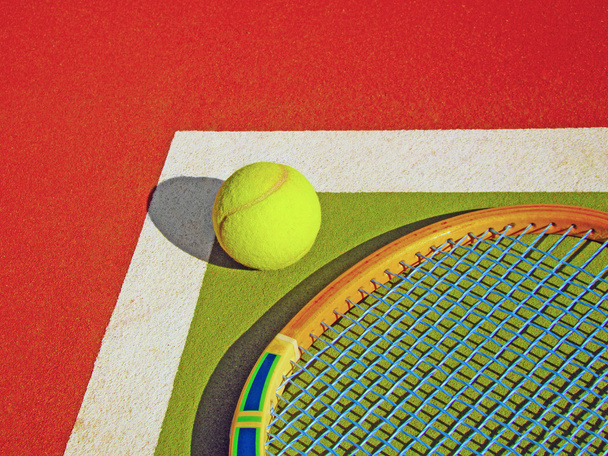 Detail of a tennis court - Photo, image
