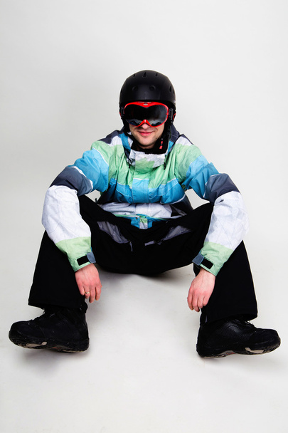 snowboarder isolated on white background - Photo, Image