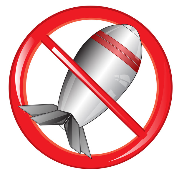 Sign of the prohibiting bomb - Vetor, Imagem