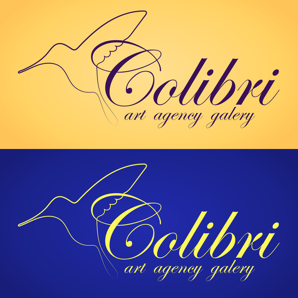 Two colibri banners - Vector, Image