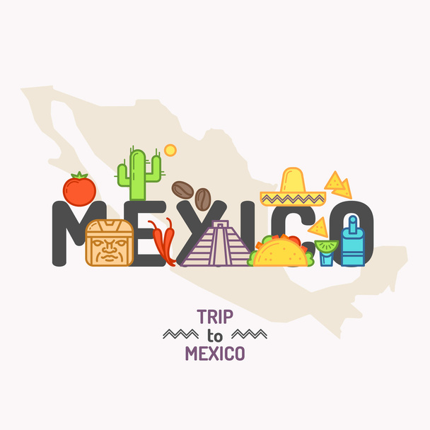 Poster  Mexican culture. - Vector, Image