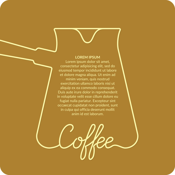 Koffie, concept poster. - Vector, afbeelding