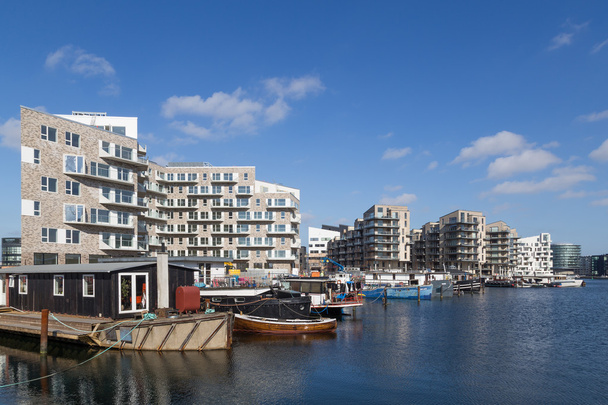 Modern appartments and houseboats in Copenhagen, Denmark - Valokuva, kuva