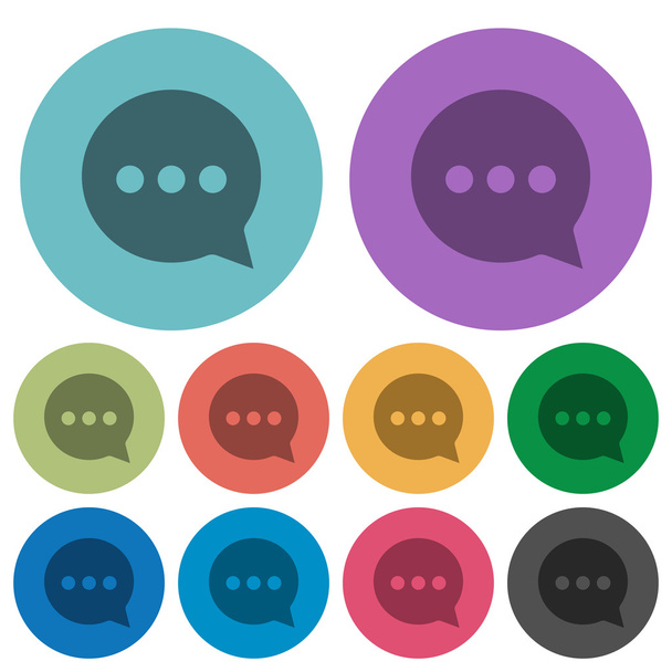 Color working chat flat icons - Vector, Image