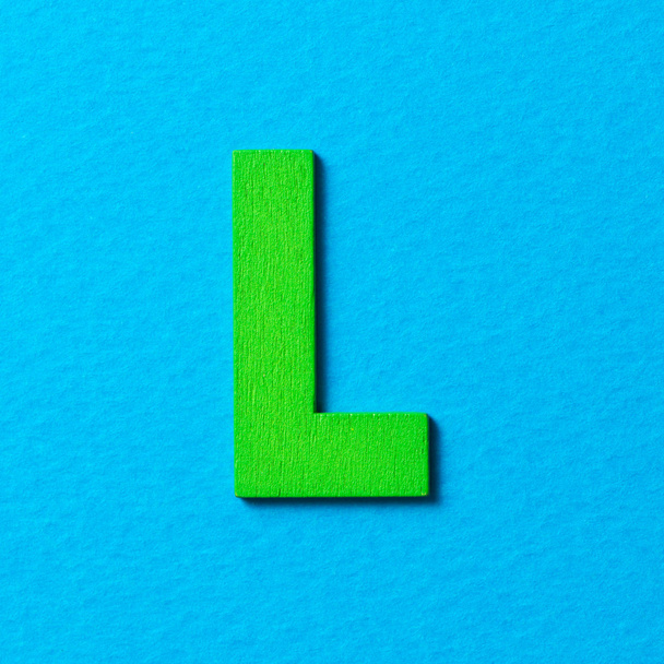 Alphabet en bois L en majuscule
 - Photo, image