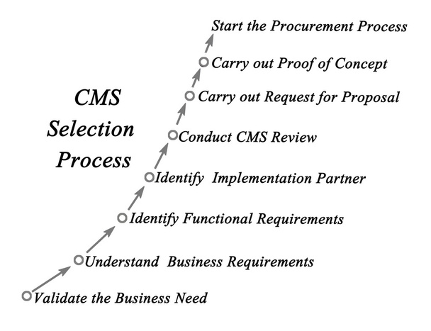 Cms kiválasztási folyamat diagramja - Fotó, kép
