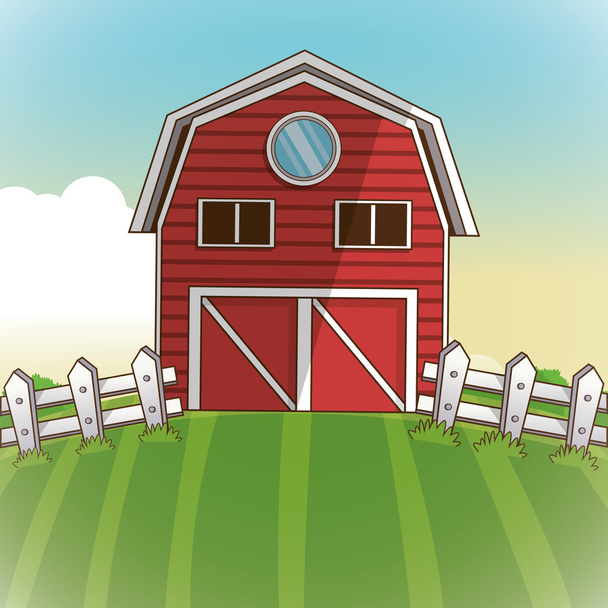 Значок фермы, векторная иллюстрация
 - Вектор,изображение