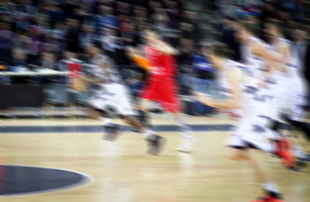 裁判所におけるバスケットボール選手のぼやけた背景 - 写真・画像