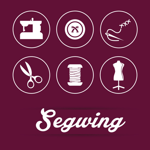 Sewing icon design - Vector, Image