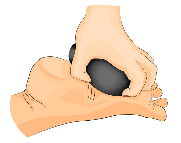 πόδι θεραπεία με πέτρες. μασάζ - Διάνυσμα, εικόνα