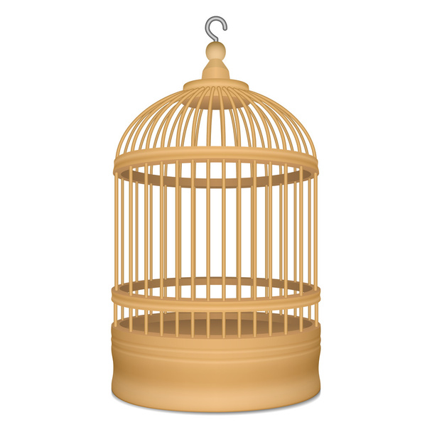 Cage en bois avec crochet métallique
 - Vecteur, image
