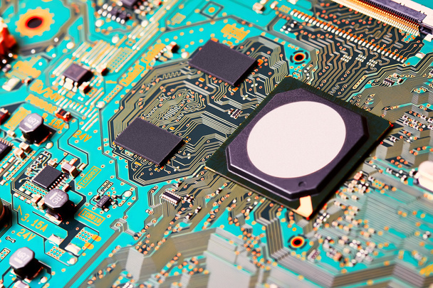 Electronic circuit board close up. - Фото, зображення