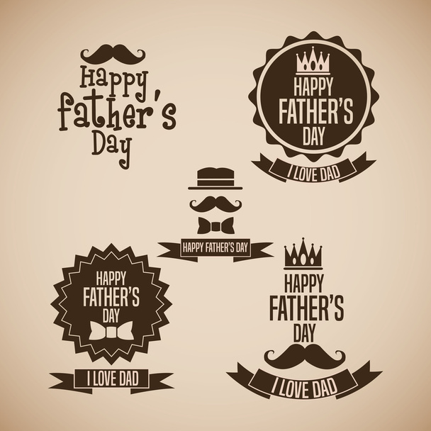 Mutlu Babalar günü simgesi tasarım - Vektör, Görsel
