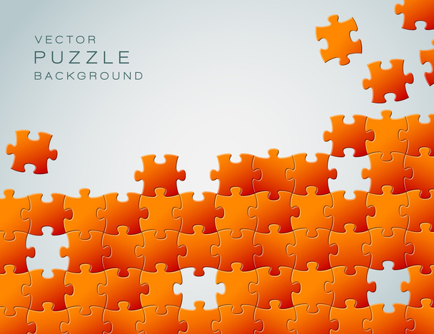 Vector Abstract background made from orange puzzle pieces - Vector, Image