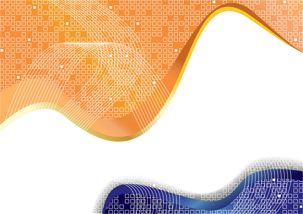 Векторная абстракция оранжевого и синего цвета
 - Вектор,изображение